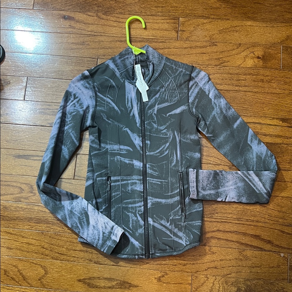 32. Lululemon Ebb to Street Define Jacket in Wash Stone Wash Graphite Grey Sz 4 - Picture 2 of 2